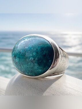 Silpada Sterling Silver Ring with  Stabilized Quartz R2941 size 6